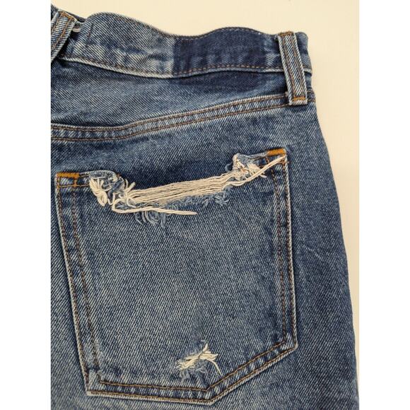 Abercrombie Fitch SZ 26 2 Mid Rise Boyfriend Denim Distressed Jean Shorts - Picture 5 of 7